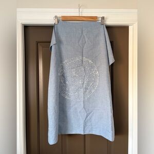 Blue Constellation Print Skirt